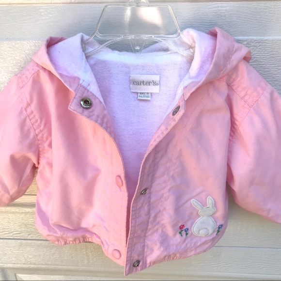 CARTER’S hooded jacket bunny baby girl 6-9m - Picture 3 of 8